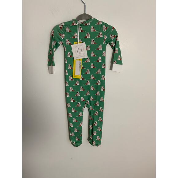 Lila + Hayes Santa's Helper Pajamas size 3-6mo NWT - Picture 4 of 4